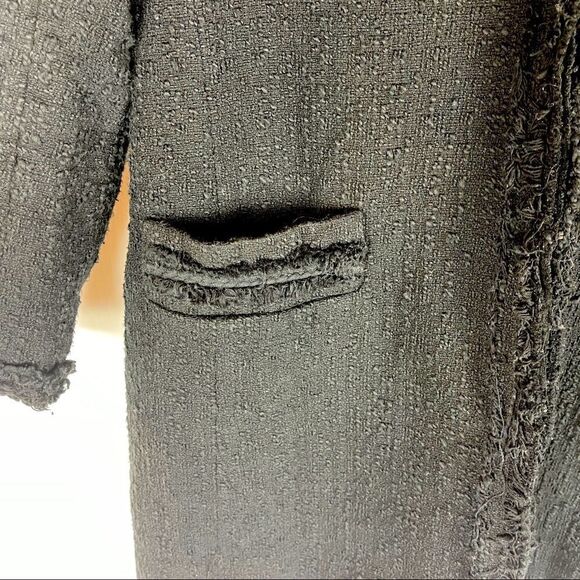 Dex The Suit Shop Boucle Lined Jacket Coat Black Women's Size Small - Picture 5 of 7